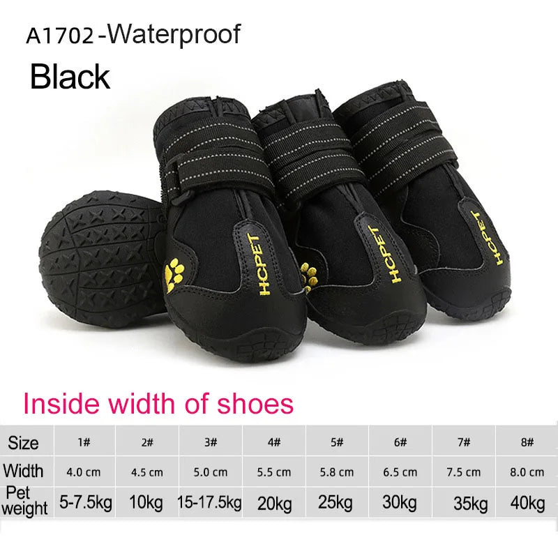 4pcsset Waterproof Pet Dog Shoes