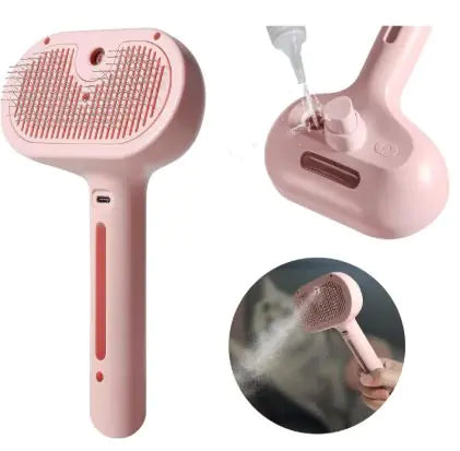 Comfortable Steamy Brush Pet Spray